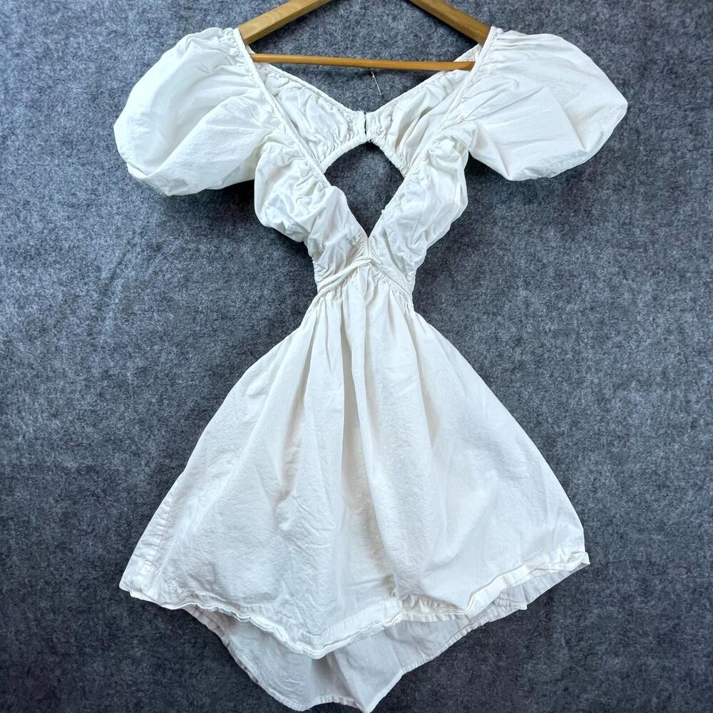 Anthropologie Forever That Girl Dress XS White Cut-Out Lightweight Festival